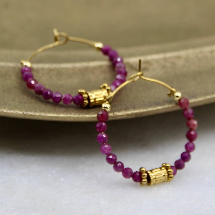 Argola de Pedras Preciosas Senhora das Estrelas por atacado de Veluna