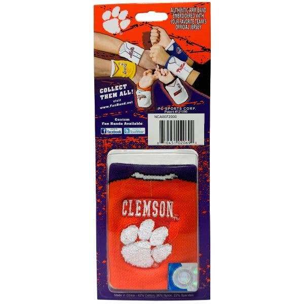 St. Louis Wholesale LLC - Wholesale Wristband - Clemson Tigers Embroidered Arm Bands - The Team Sweat Band0