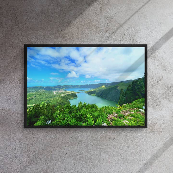 Two Lakes Framed Canvas Prints for wholesale by Monmouth Paragon