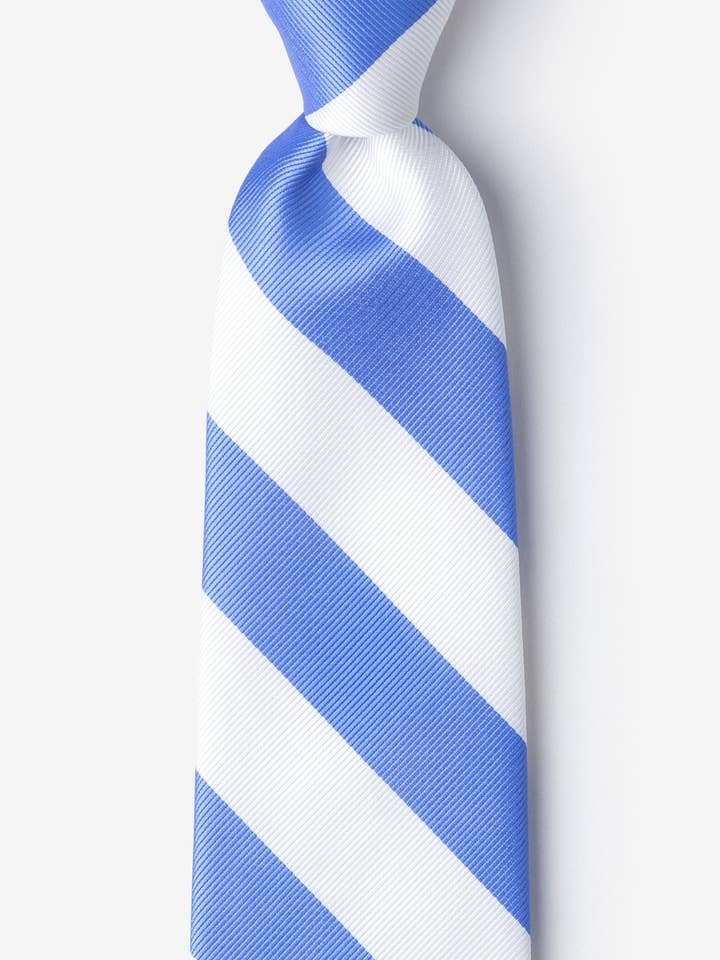 Carolina Blue & White Collegiate College Necktie School Colo for wholesale by Wild Ties