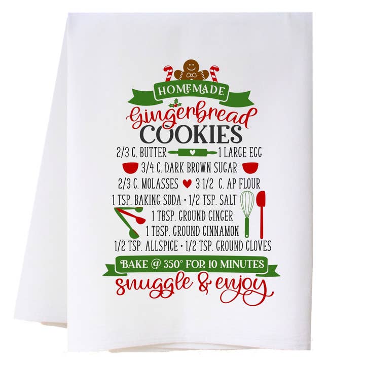 Gingerbread Cookies Kitchen Towel for wholesale by Cora & Pate