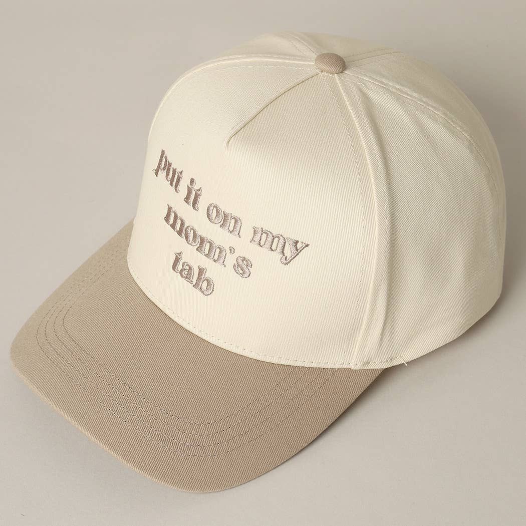 Fashion City - Wholesale Truckerpet - Uniseks - Zet het op de rekening van mijn moeder geborduurde tweekleurige hoed1