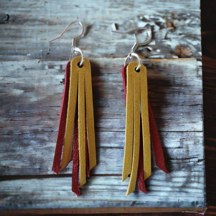 Yellow and Red Fringe for wholesale by Bushleys Beauties, LLC