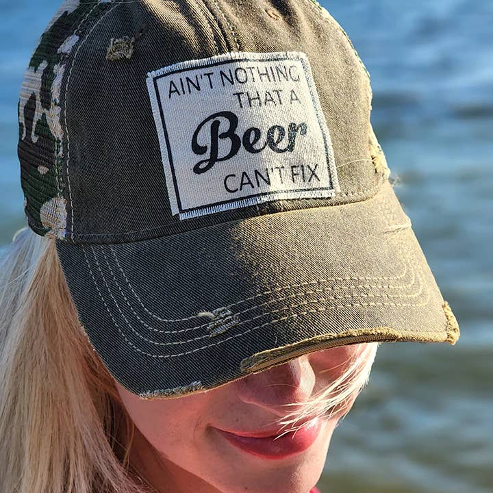 Vintage Life - Venta al por mayor Gorra trucker - Unisex - Gorra de béisbol con gorra de béisbol no es nada que una cerveza no puede arreglar5