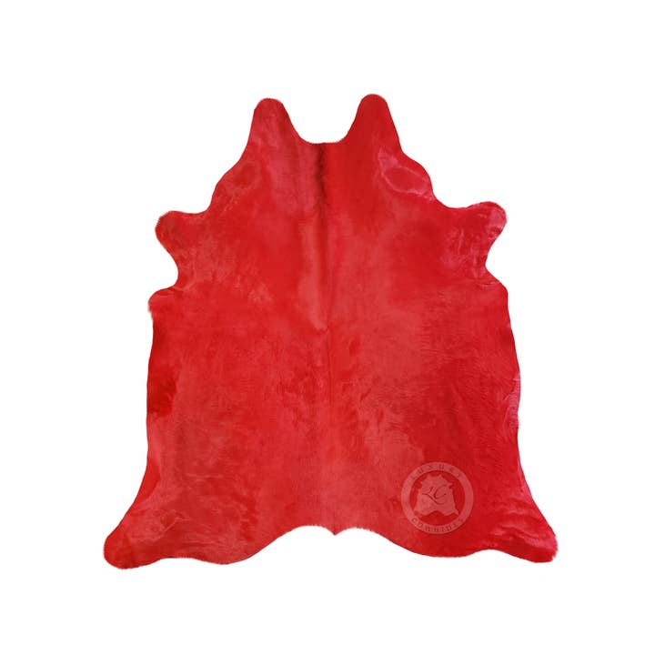 Dyed Red Cowhide Rug for wholesale by Sunshine Cowhides