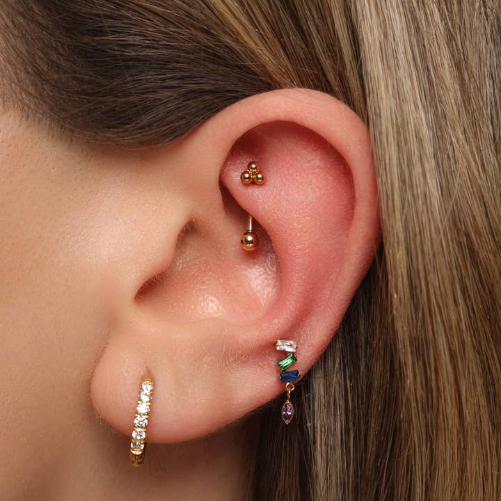 Schmuckgroßhandel – wholesale Enkelt örhänge – Kulor | Kirurgiskt stål Rook Piercing