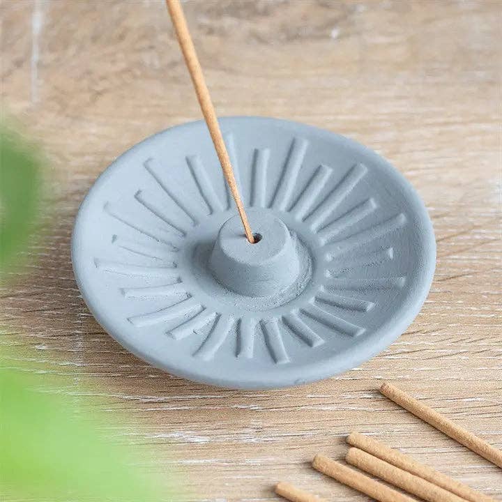 Arômes & Évasions - Wholesale Incense Holder - Incense Burner -Stick Holder -Terracotta -Grey Energy