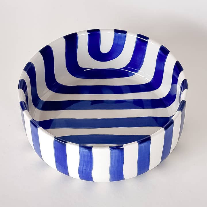 Tigela Listras - azul marinho por atacado de Magazin Minori