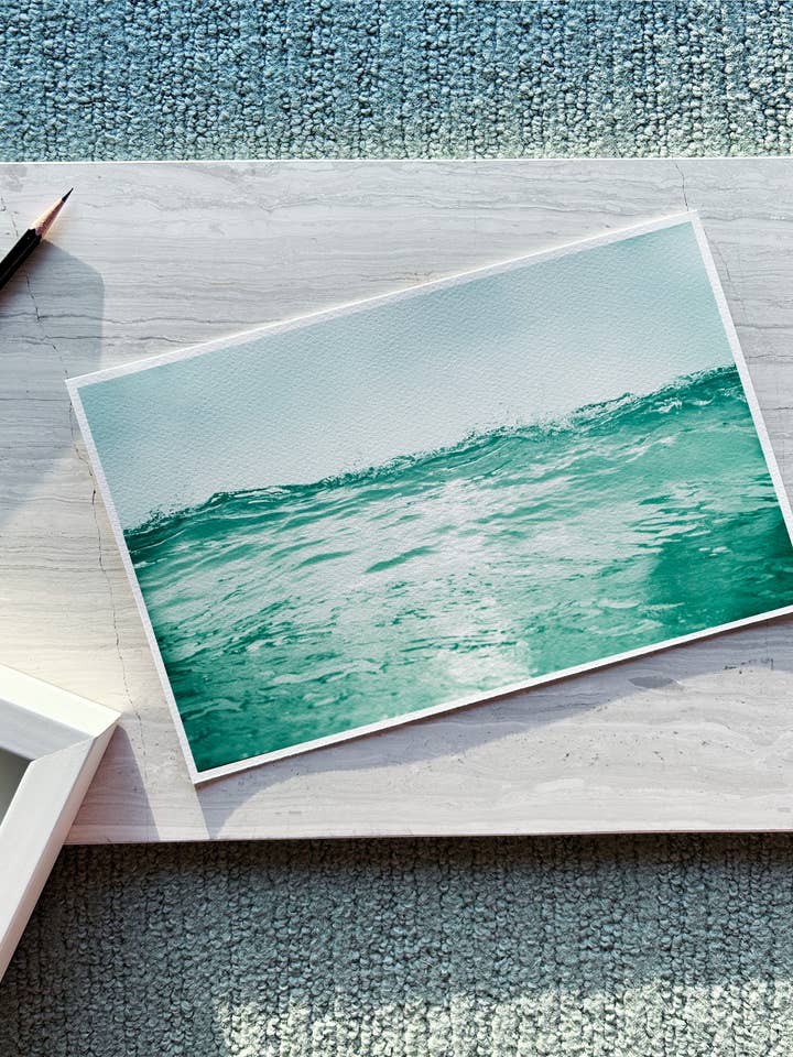 'Feathered Lip' ocean inspired fine art (print only) for wholesale by art+drift