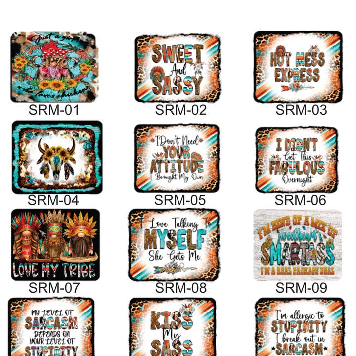 Sarcastic Magnet Board Set for wholesale by Cut-n-rust LLC