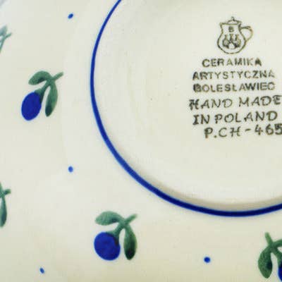 Bol à céréales 6" Thème Blue Buds pour la vente par Polmedia Polish Pottery