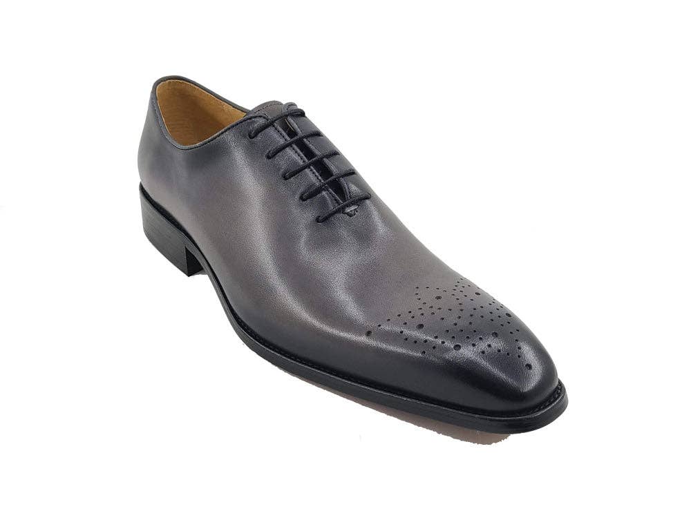 Carrucci Shoes - Wholesale Oxford Shoes - Men's - Hand Burnished Leather Wholecut Calf Oxford0