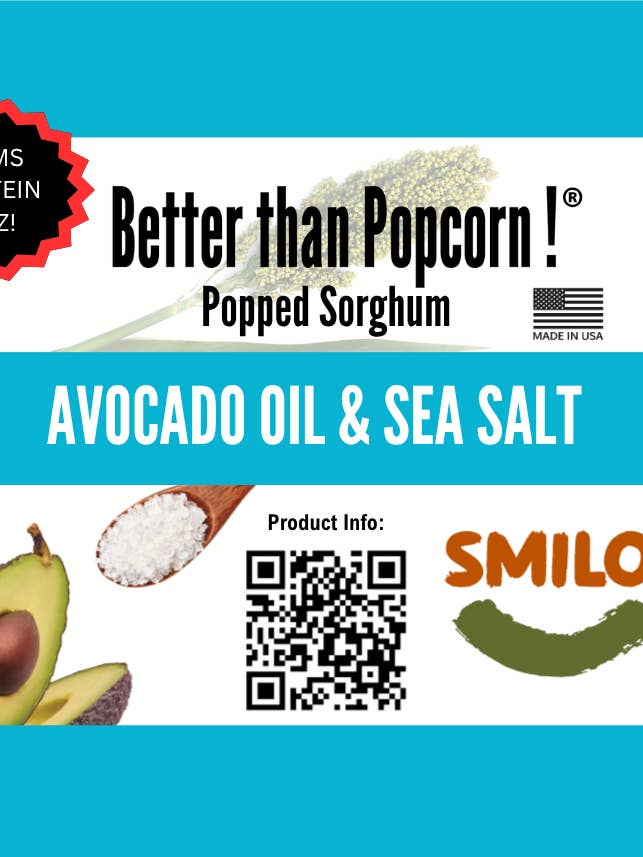 Avocadoolie & Havsalt Poppet Sorghum Sjov Størrelse 100 Pakke for engroshandel hos Nature Nate's LLC