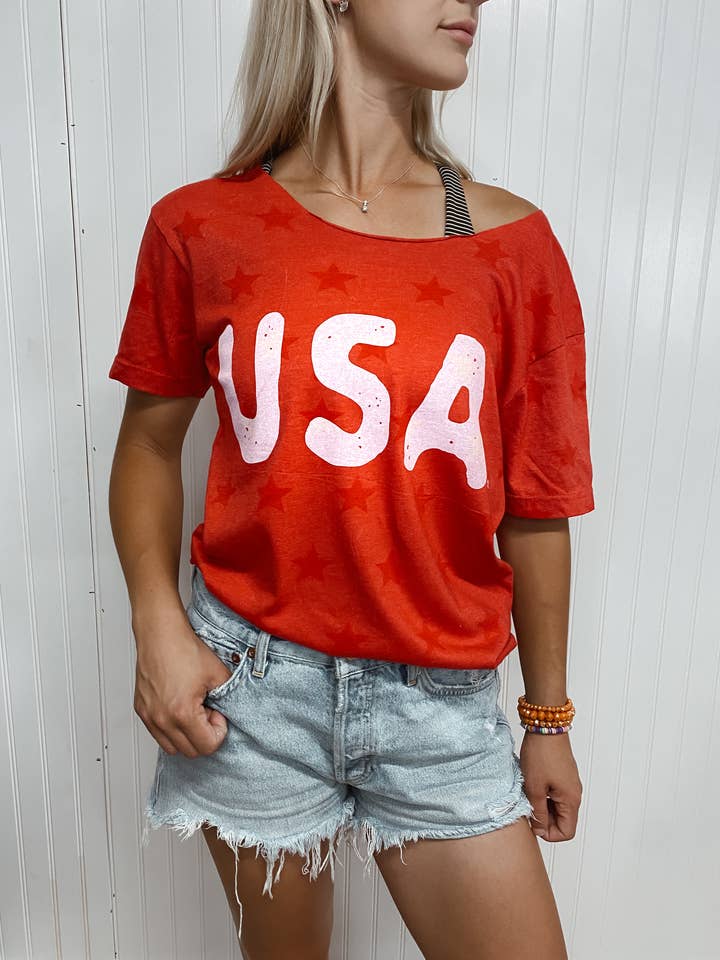 Chemise USA Red Star pour la vente par Magnolia Ranch Originals
