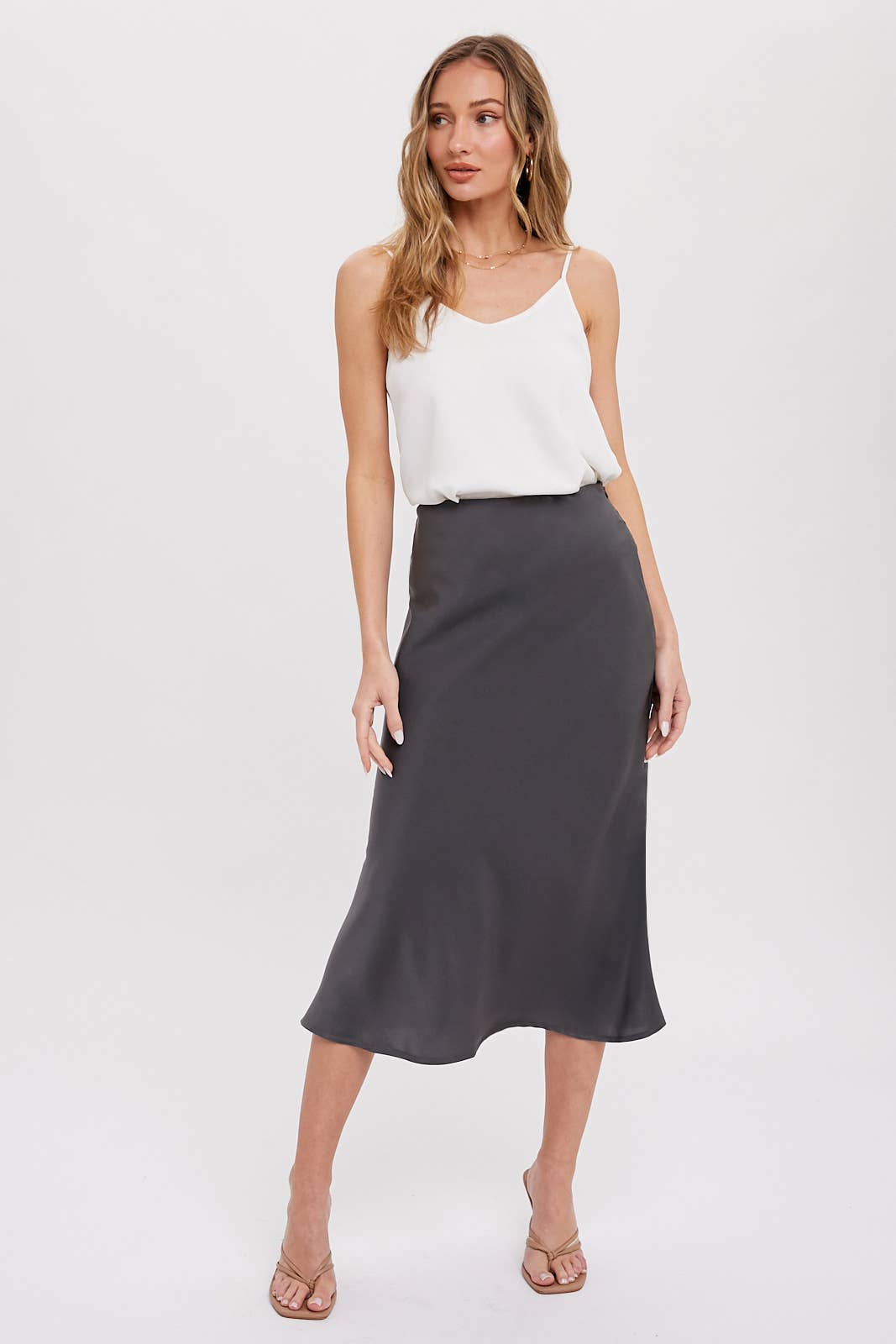 Bluivy – Engroshandel Nederdel - Dame – Midi nederdel i satin25