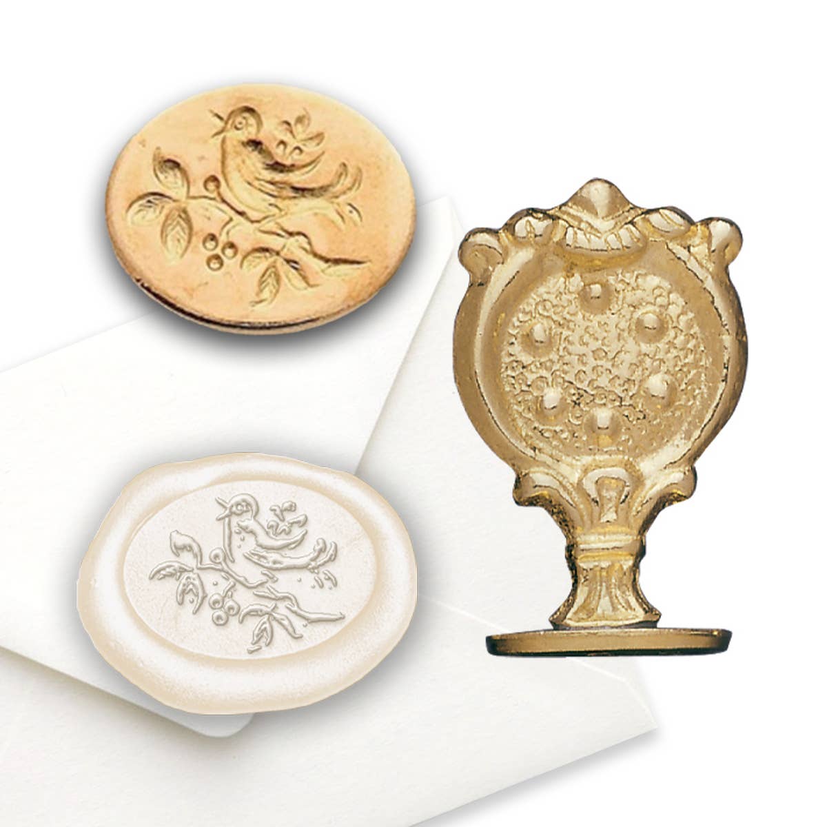 Freund Mayer & Co. - Wholesale Rubber/Decorative Stamp - Florentine Brass Wax Seal Stampers-over 50 popular symbols35