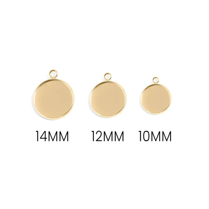 WJW - Wholesale Individual Charm/Pendant - Stainless Steel PVD Cabochon Bezel 10 Pack / ENC0020