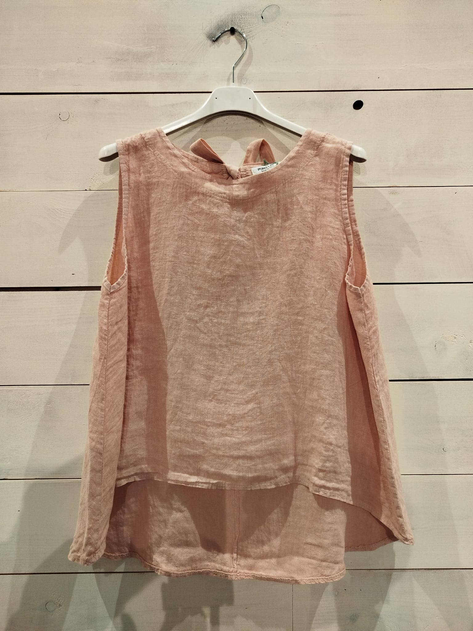 Linos y Textiles - Vendita all'ingrosso Camicetta - Donna - REF 15763 T-SHIRT CON MANICHE A SISA CON NASTRO IN 100% LINO9