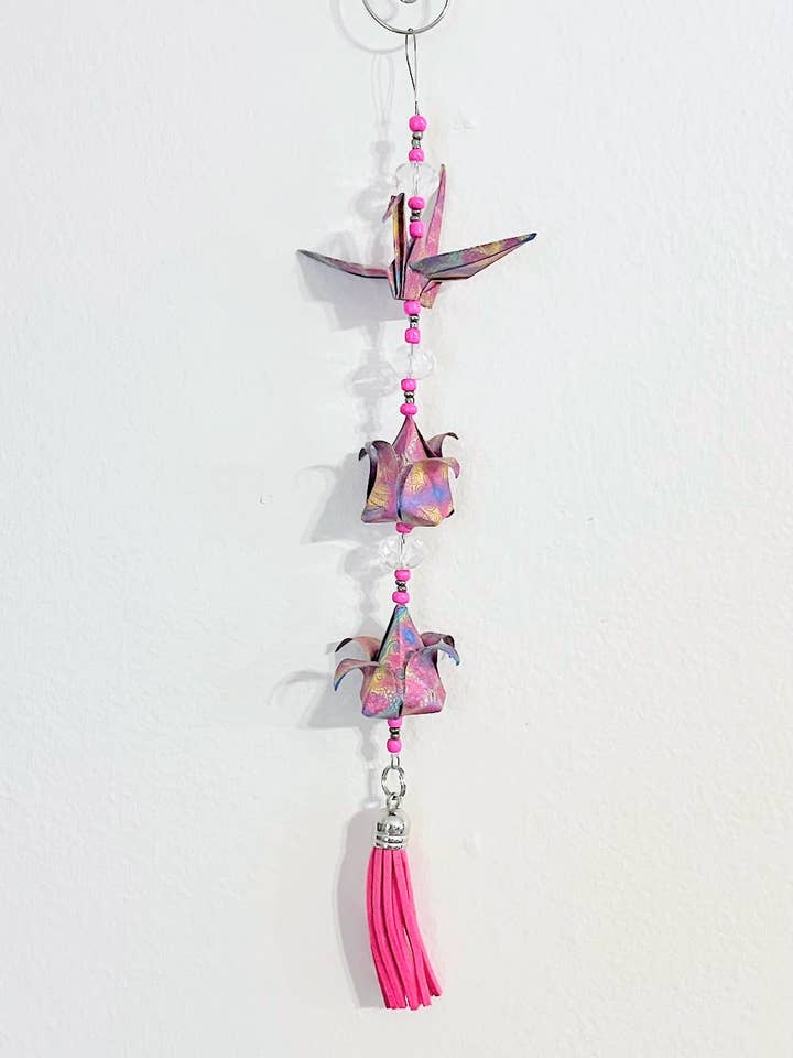 Origami Tulip Chain for wholesale by Branching Off Studio