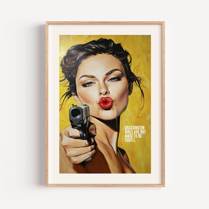 Add Your Town Bond Girl Art - Customised Wall Art for wholesale by Timmy Loves