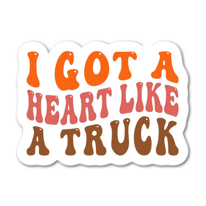I Got a Heart Like a Truck Sticker for wholesale by Stick-It Expressions