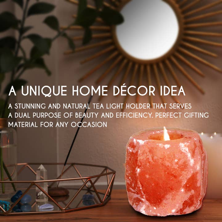 PRIDE INDIA BRANDS - Wholesale Candle Holder - Himalayan Pink Salt Tea Light Holder by Pride of India