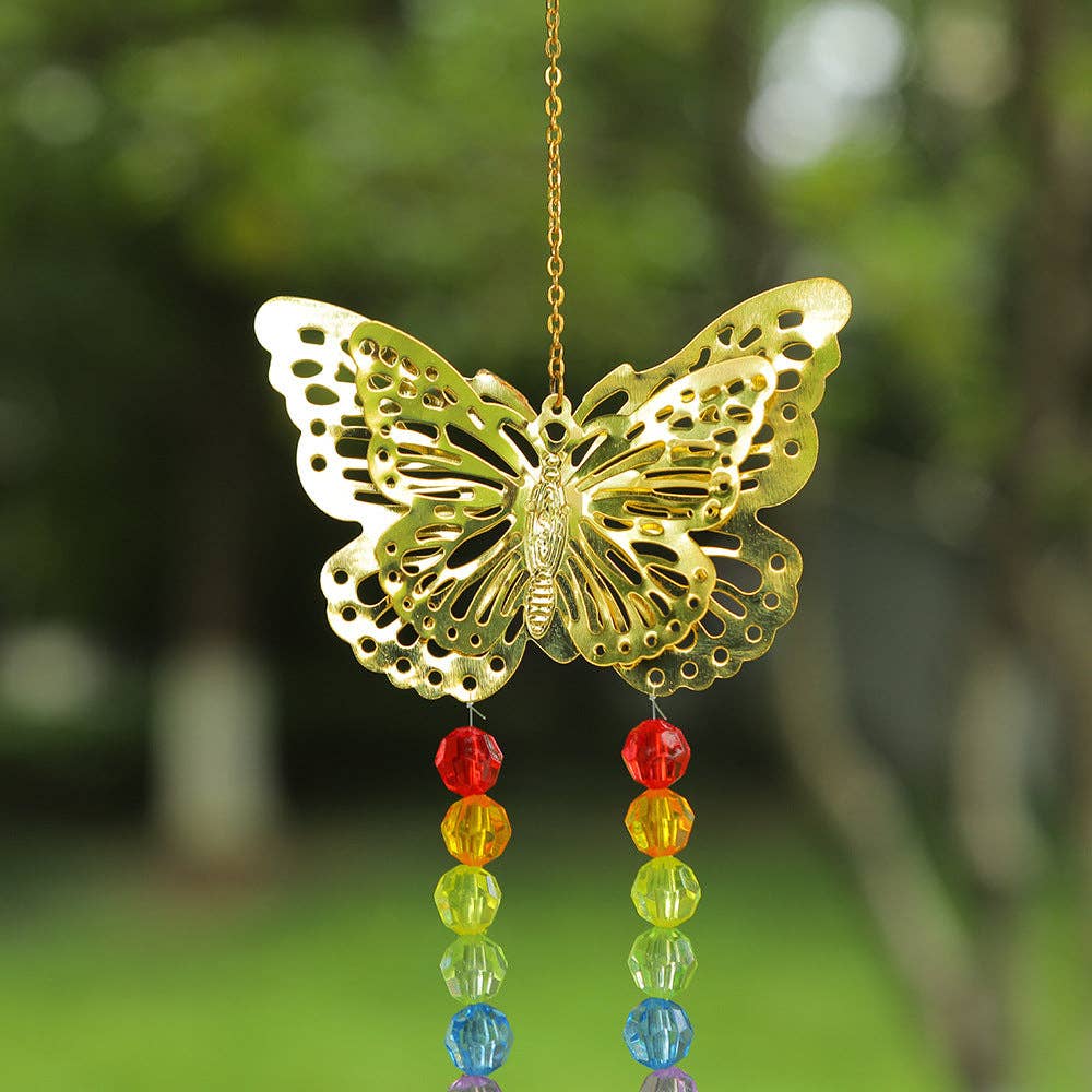 Colorful 3+ Hellow Butterfly Suncatcher Hangings DPH1932 for wholesale on Faire4