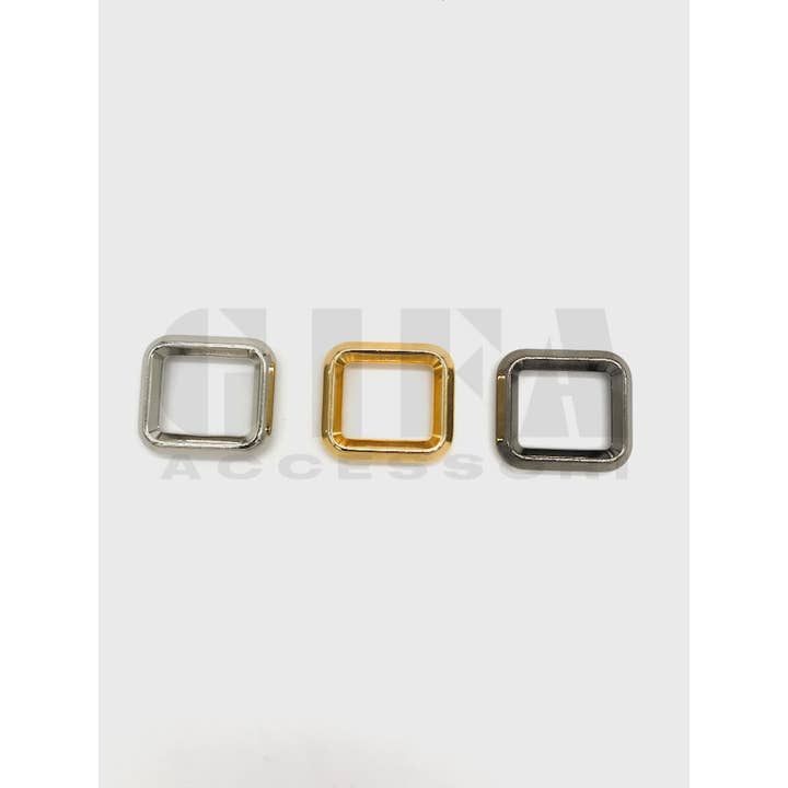 Gifa Accessori - Wholesale Knutselbenodigdheden - Rechthoekige ringen van zamak met vierkante draad 2 cm3