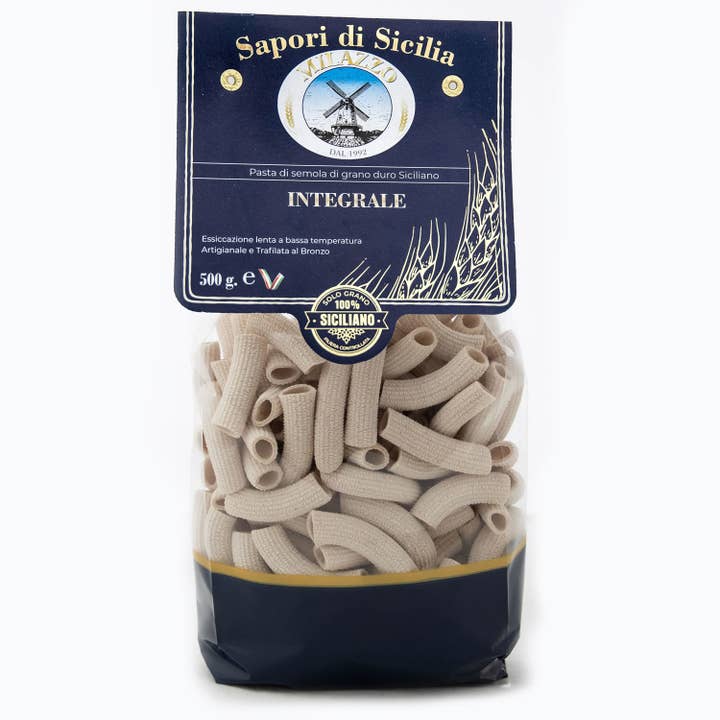 Pasta - WHOLE WHEAT SEMOLINA RIGATONI - 500 GR for wholesale by Pastificio Milazzo