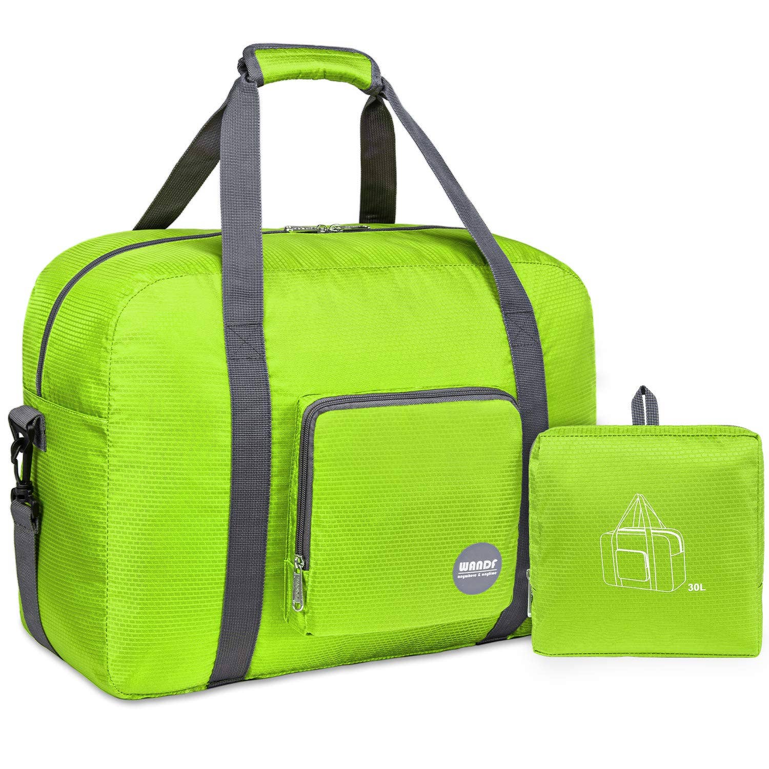 wandf – wholesale Duffelväskor – Unisex – Hopfällbar 30 L reseväska, weekenderväska 45 cm6