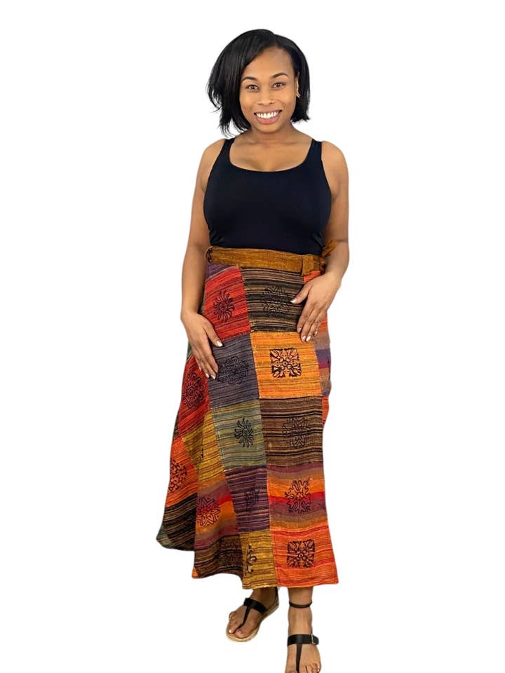 Ark Imports - Wholesale Skirt - Women's - Patchouli Long Wrap Skirt