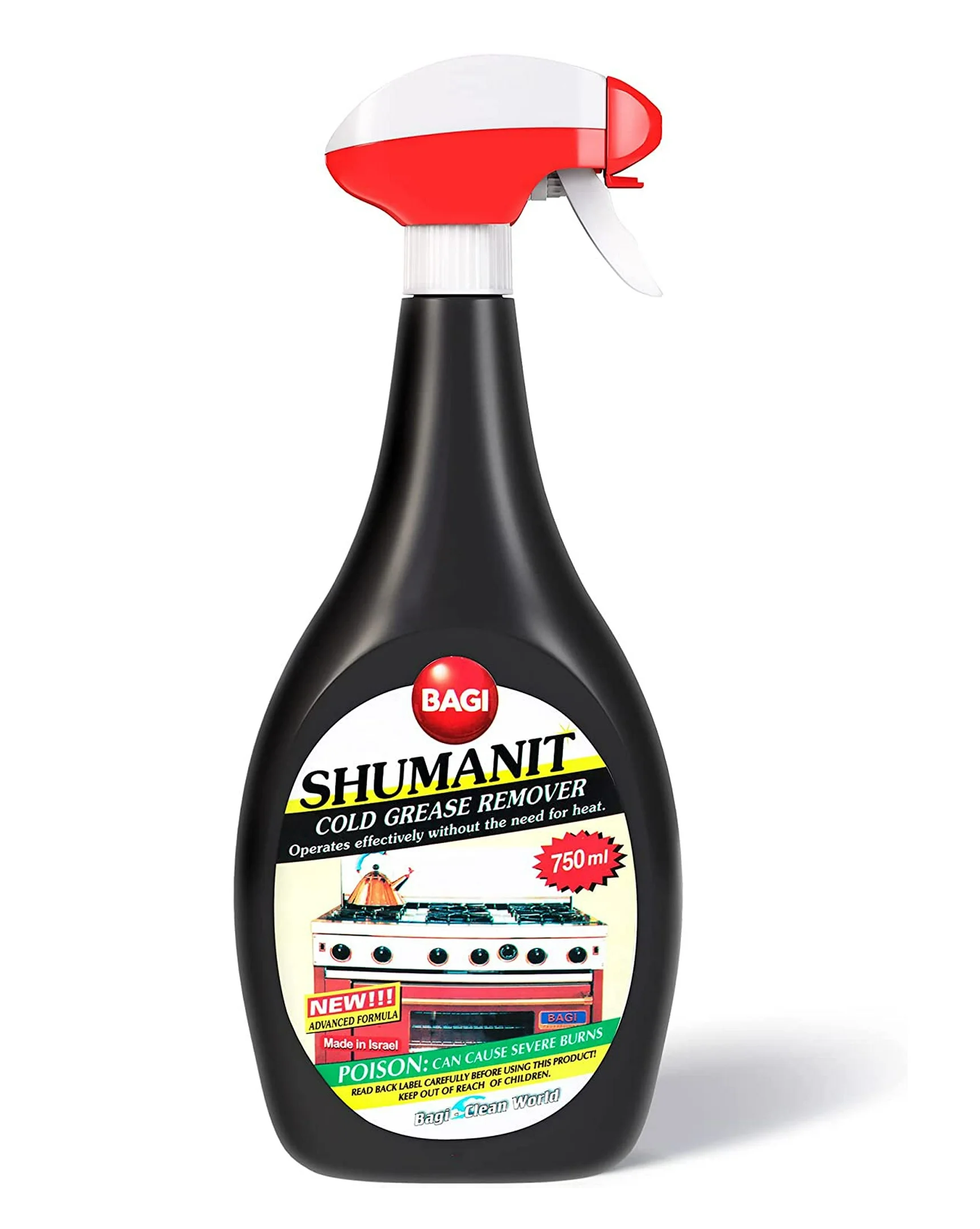 EcoQuality - Wholesale Multi-surface cleaner - Bagi Shumanit 16.9oz 500ml Cold Oven Grill Grease & Oil Cleaner Spray0