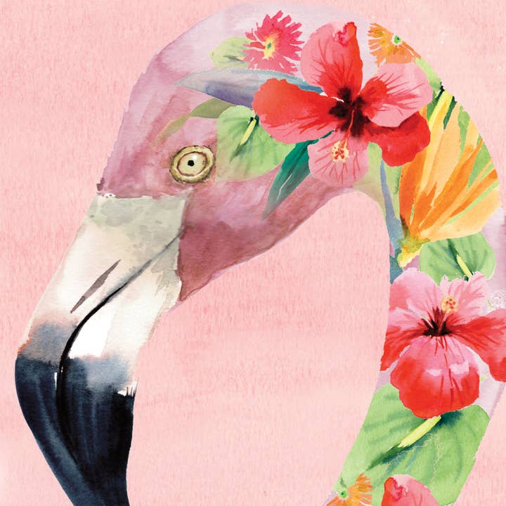 Flamingo Contemporary Greeting Card for wholesale by Twizler Ltd