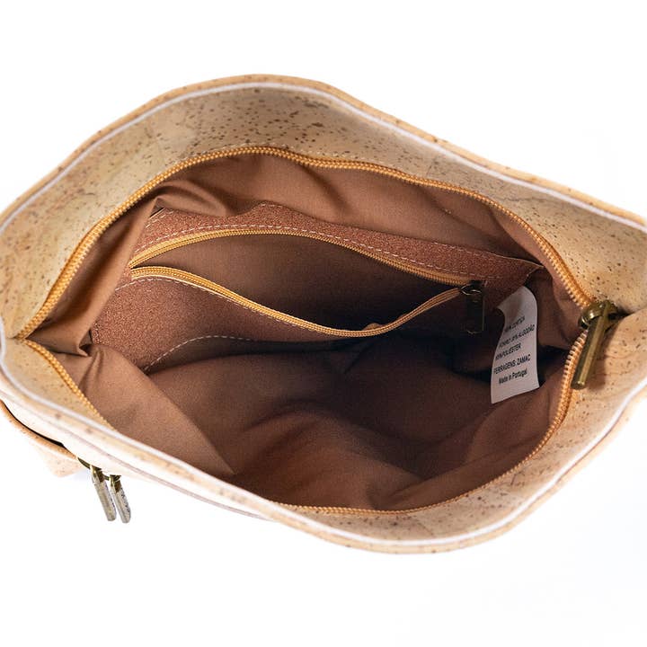 Meninas Bonitas Cork - Wholesale Crossbody Bag - Women's - Natural Cork Zipper handbag crossbody lady bag BAGP-172A