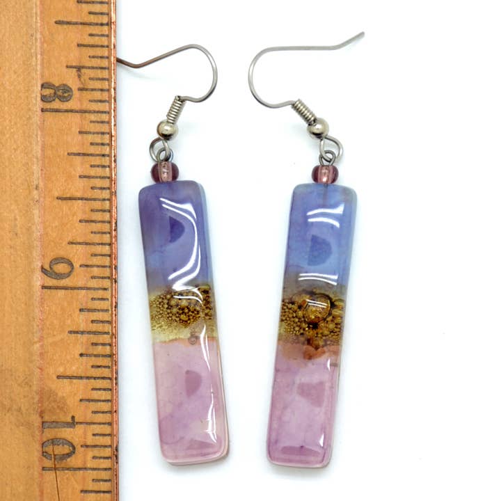Dunitz & Company - Wholesale Dangle Earrings - Skinny Rectangle Glass Earrings3