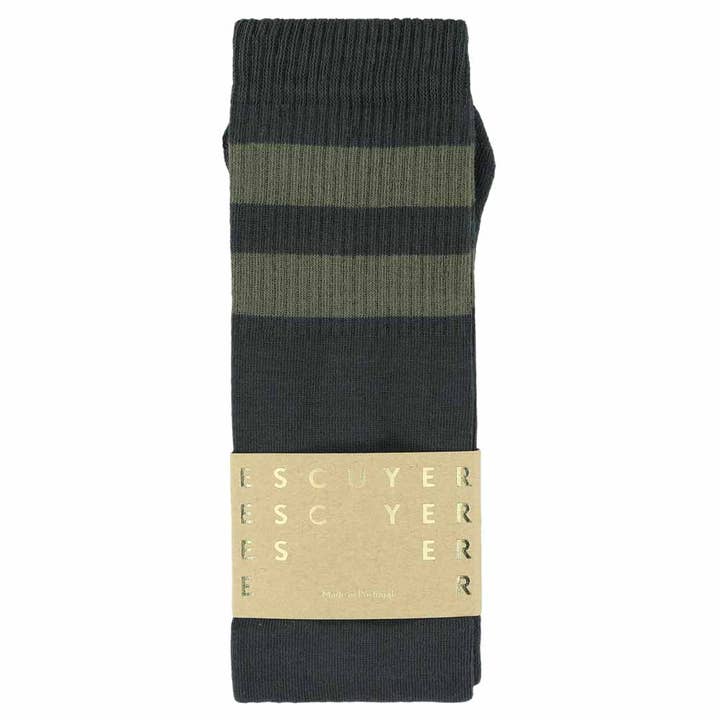 ESCUYER - Wholesale Socks - Unisex - Unisex Tube Socks - Dark Grey / Khaki