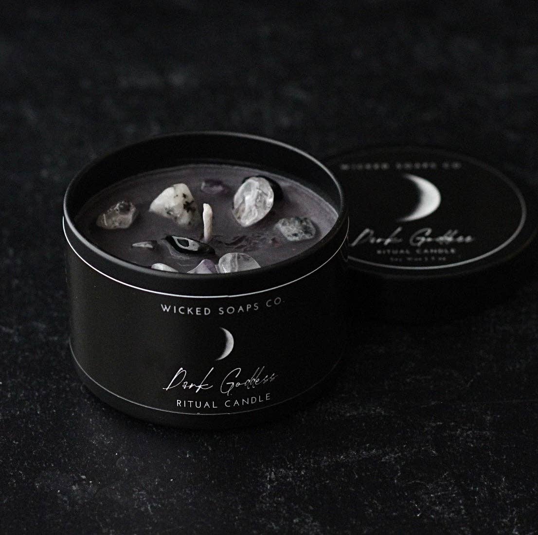 Wicked Soaps Co. - Wholesale Travel Candles - Dark Goddess Ritual Candle | Soy Wax Candle5