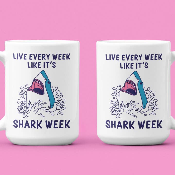 Ink Pop - Wholesale Coffee Mug - Live Every Week Like It's Shark Week1