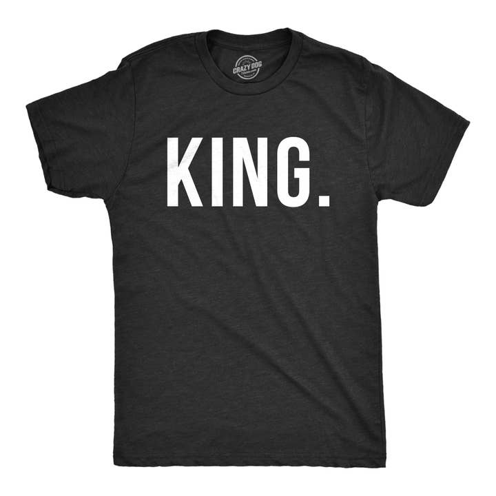 King. Men's Tshirt Valentine's Day Graphic Tee Western T for wholesale by Crazy Dog T-Shirts