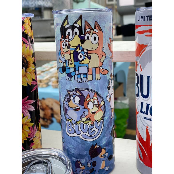 Creations by Trudy - Wholesale Insulated Mug/Tumbler - Bluey- Stainless Steel Sublimated Tumbler