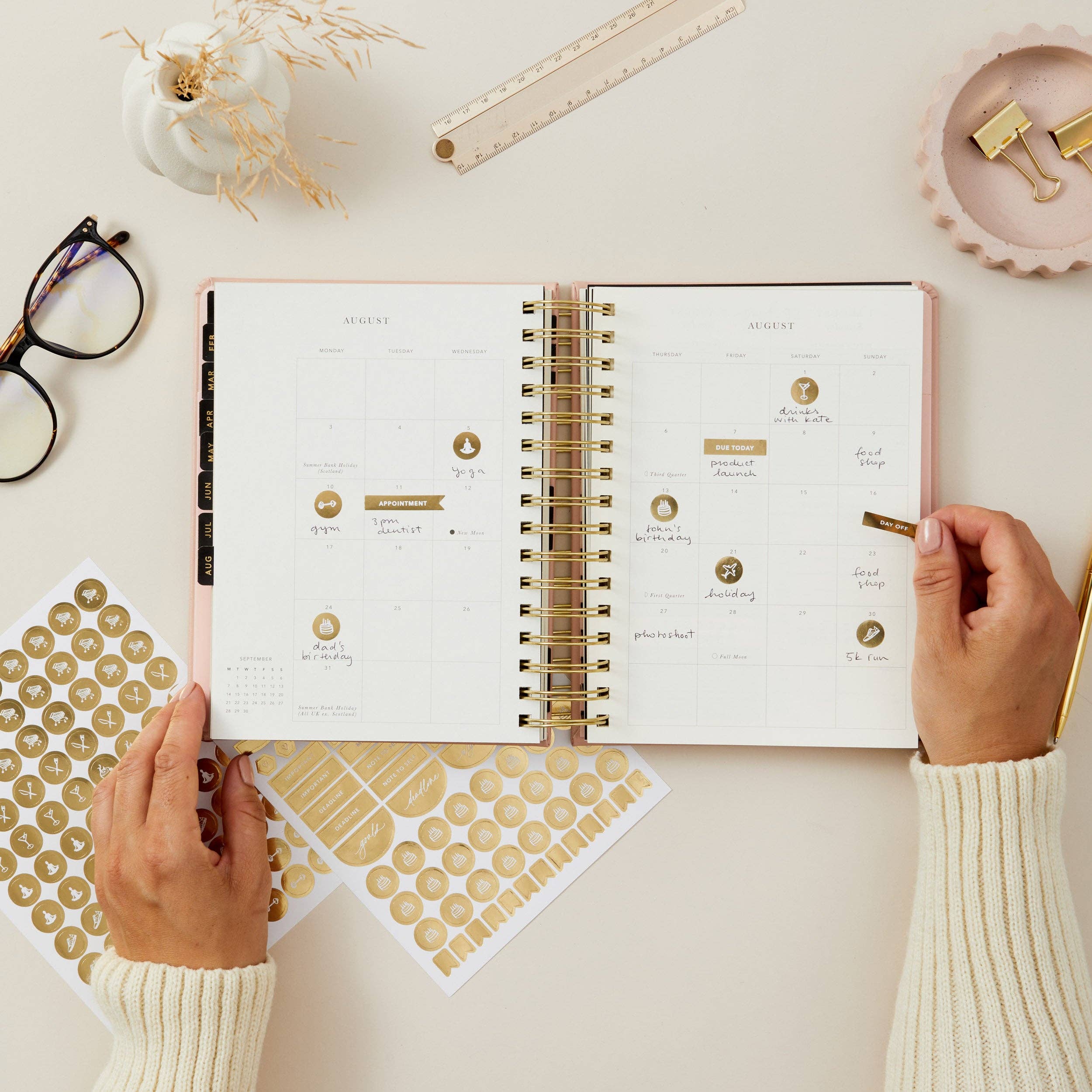 Blush And Gold - Wholesale Planner - 2026 Daily Planner - Sunset5