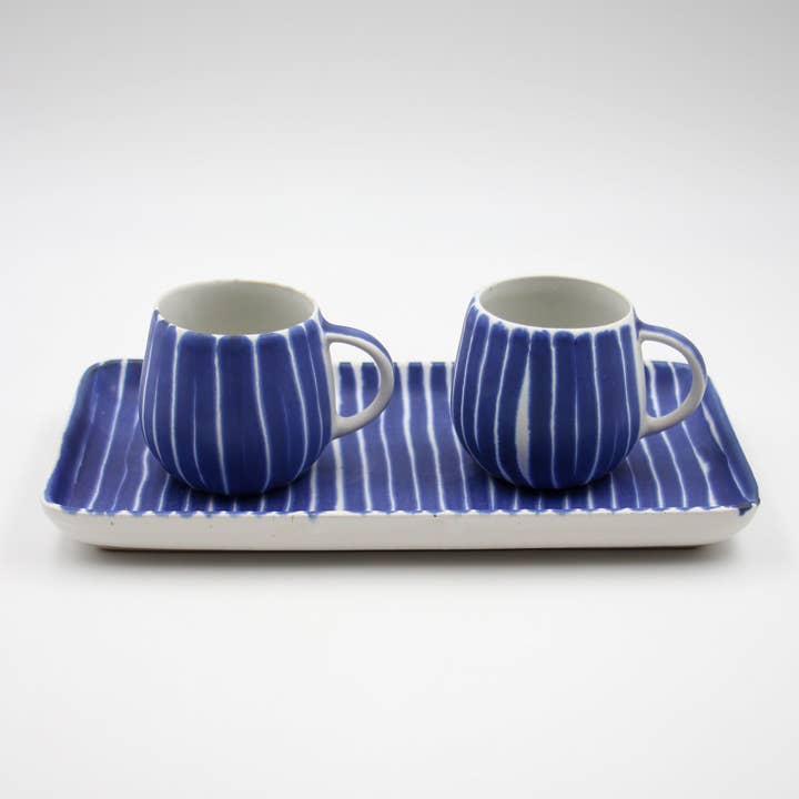 Pó de Barro - Wholesale Coffee Mug - Blue Me Away Stoneware Coffee Set for 23