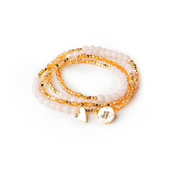 DM Merchandising - Wholesale Jewelry Set - Soul Stacks Terra Stone Wrap Bracelet & Necklace Open Stock