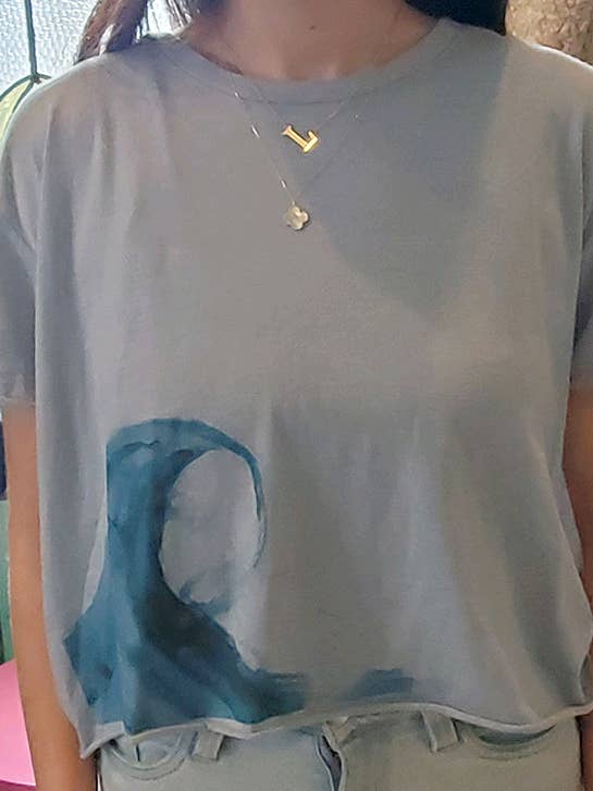 BLUE WAVE_Cali Crop for wholesale by Blue Mermaid Art