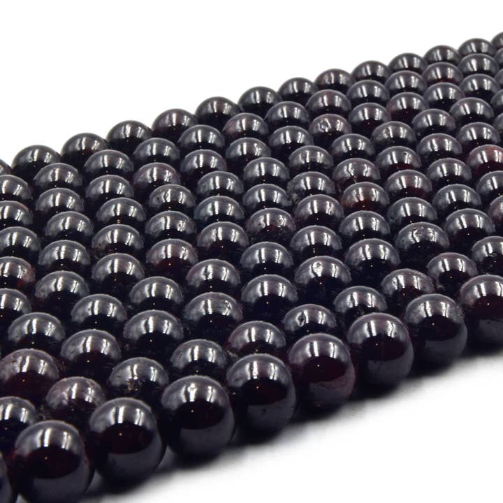 Only Beads - Wholesale Beads - Red Garnet Beads | Smooth Garnet Round Shaped Beads | 6mm 8mm 10mm2