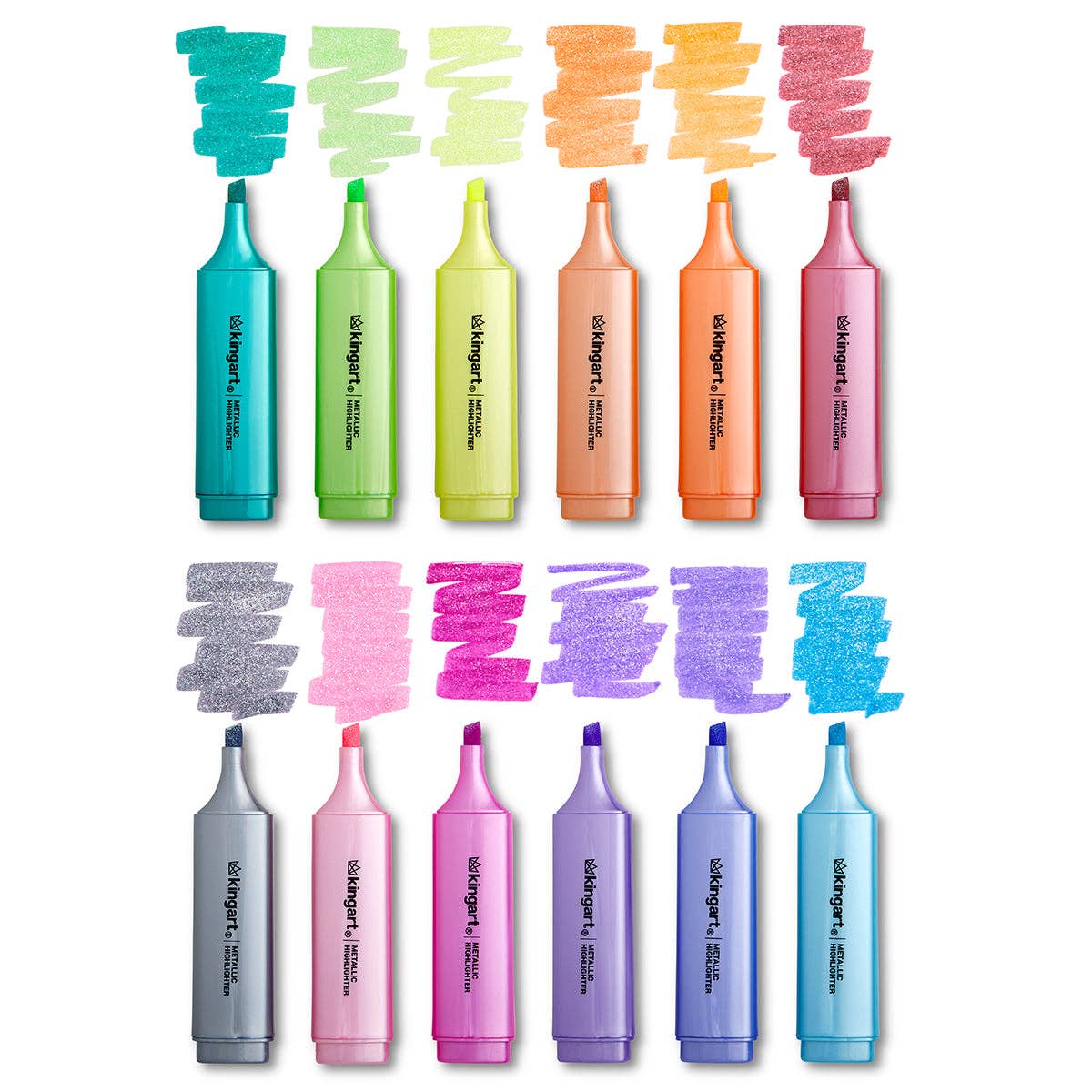 KINGART - Wholesale Highlighter - Highlighters 12 Metallic Colors1