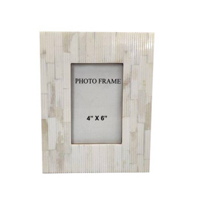 BIDKhome - Wholesale Picture Frame - 4x6” Carved Bone Picture Frame2