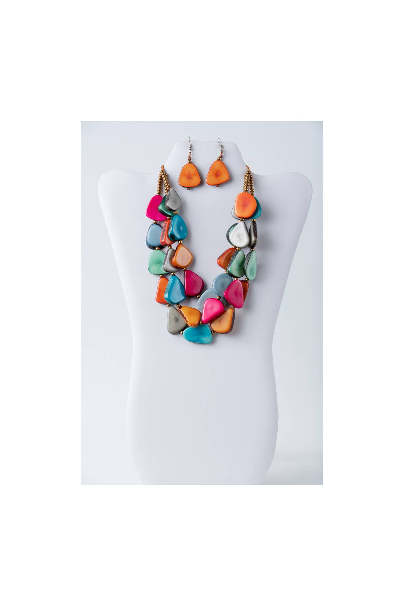 TaguArtsy – wholesale Smycken – Zaley Three Stranded Organic Tagua halsband och örhängen27