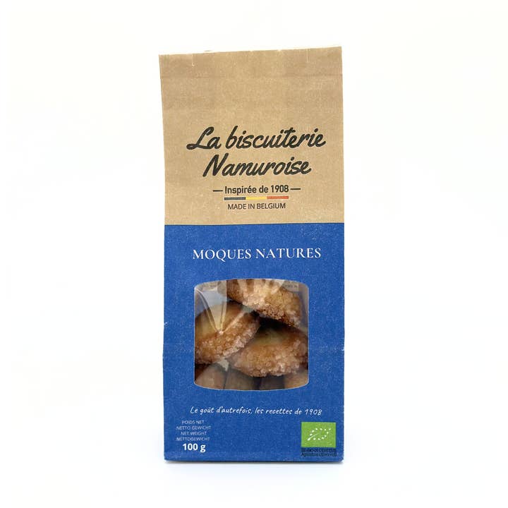 Biscuits - Moques Natures - BIO (SACHET 100 g) pour la vente par La Biscuiterie Namuroise