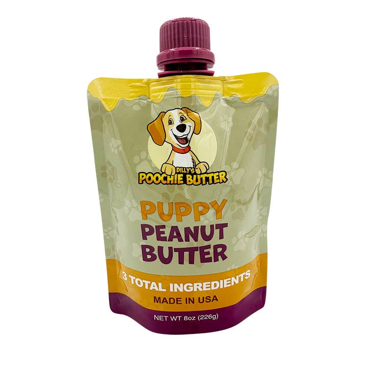 Paquet de 8 oz de beurre de cacahuète pour chiots pour la vente par Poochie Butter